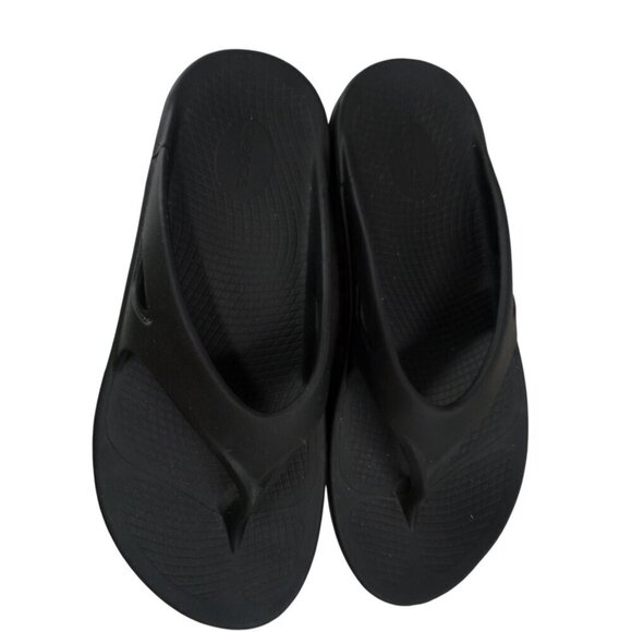 Oofos Ooriginal Flip Flops Recovery Black Sandals Size Mens 12 Womens 14 Comfort main image 8